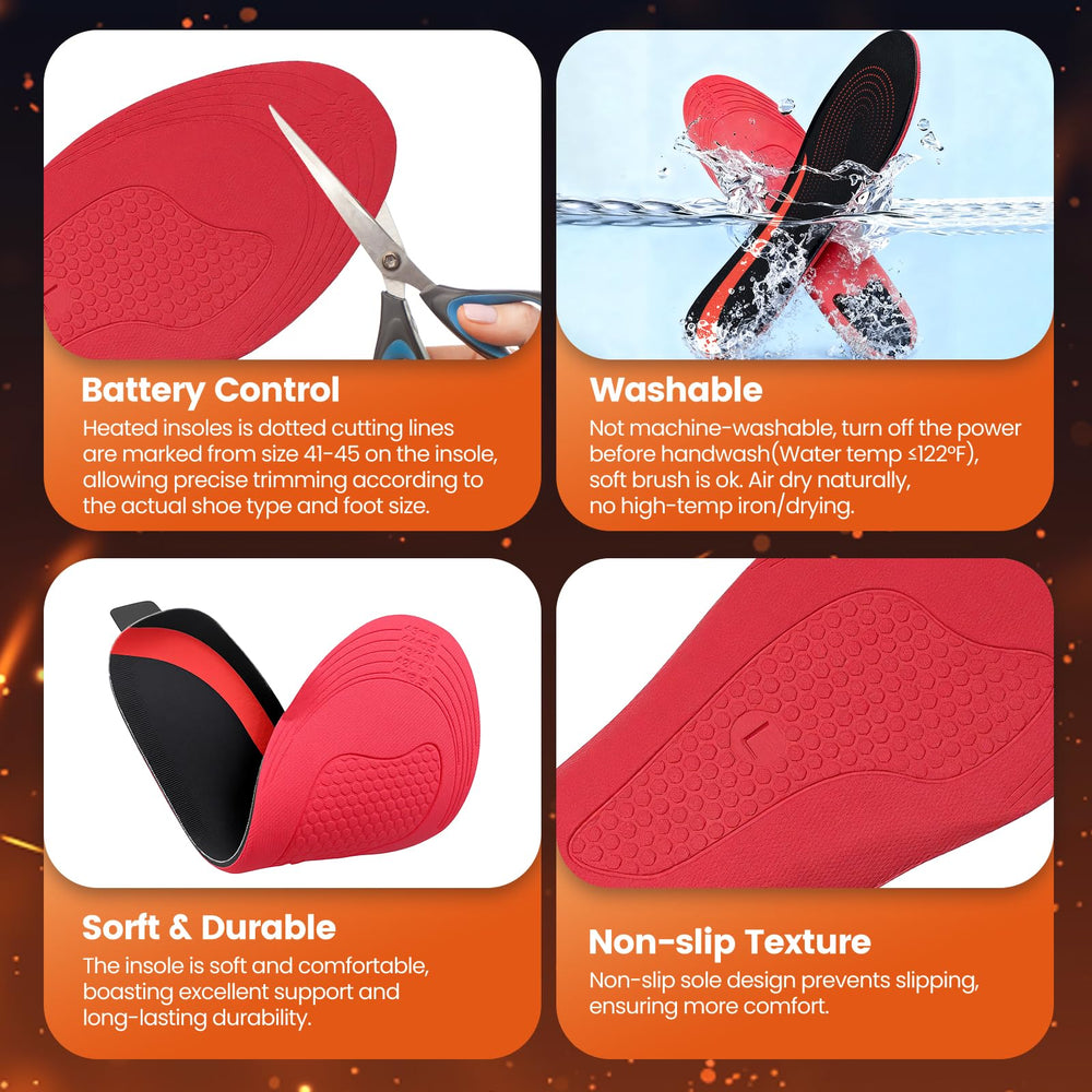 qsvgms insoles feature elastic calf strap for secure, low-bulk fit.