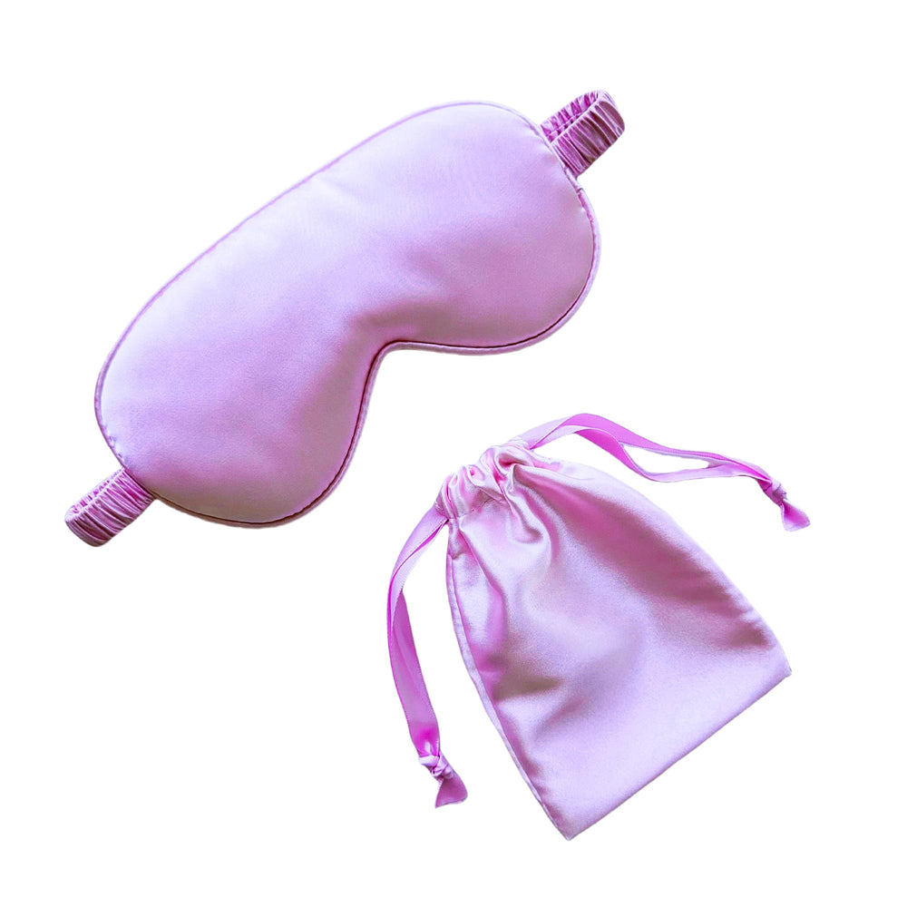QSYW silk eye mask features a smooth outer silk surface for restful sleep.