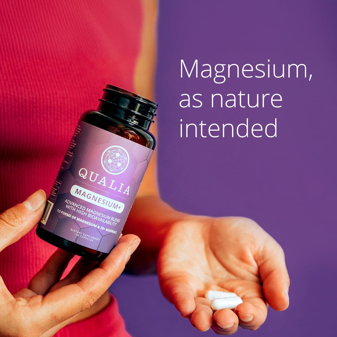 Qualia Magnesium+ doctor-formulated stamp emphasizes rigorous formulation
