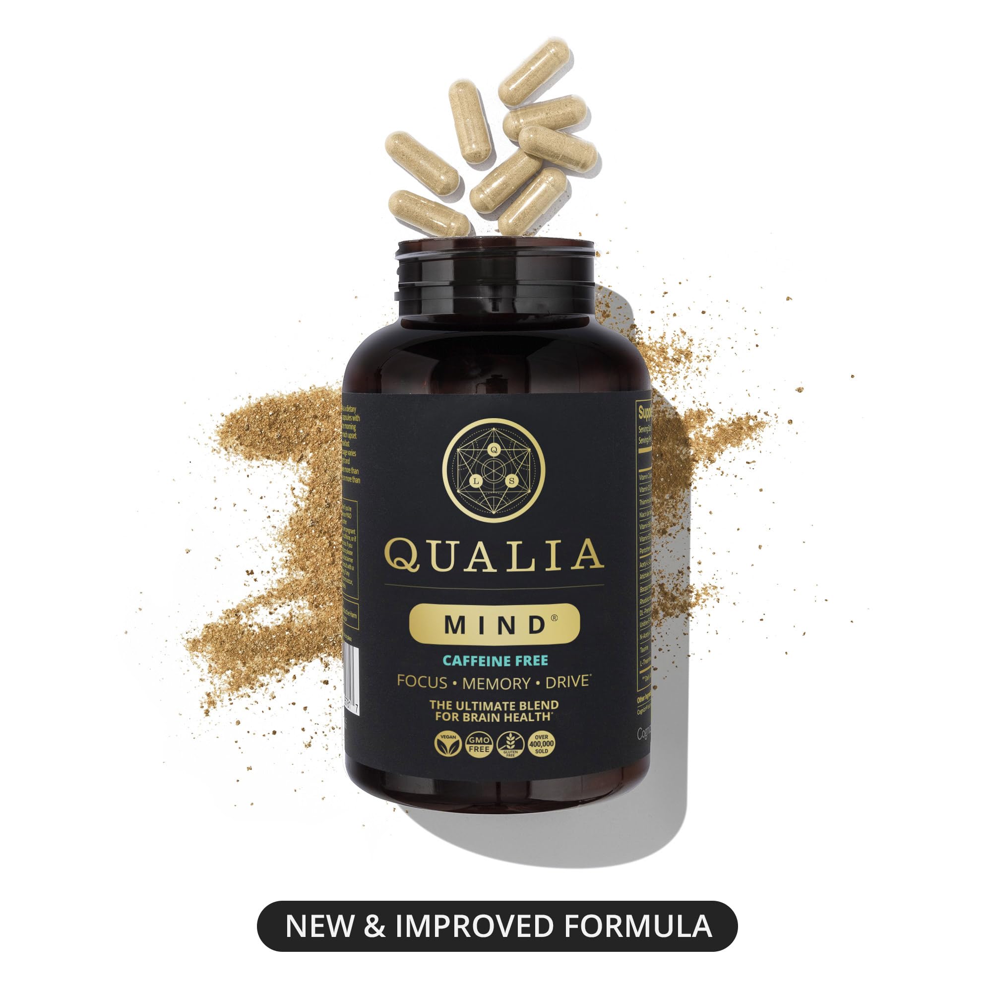 Qualia Mind Caffeine Free usage scene for studying and deep work.