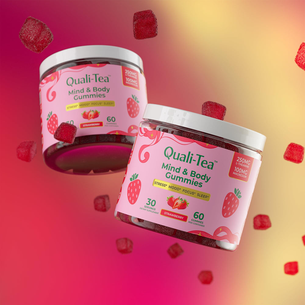 Quali-Tea Daily routine shot demonstrates easy use gummies