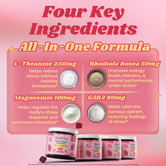 Quali-Tea L-Theanine GABA Roseola bottle highlighting ingredient synergy for mood balance