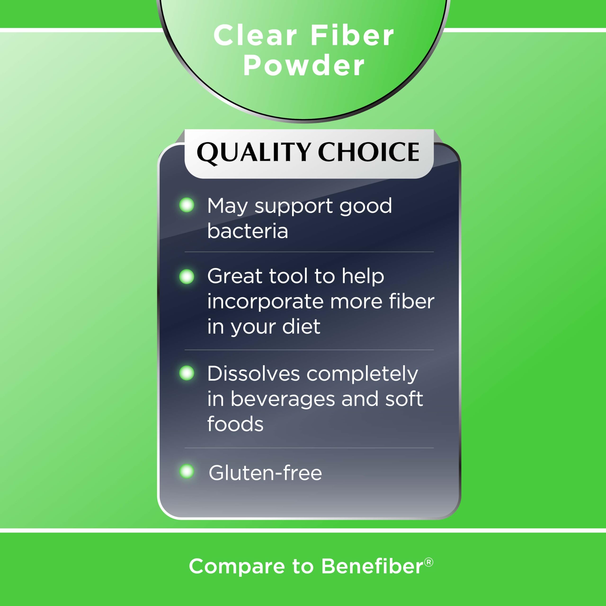Quality Choice 8.6 Ounces Fiber Powder easy to measure and use