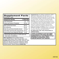 Quality Choice Estro Support Max Energy bottle on nightstand for night sweats relief