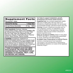 Quality Choice Ferrous Gluconate 27mg packaging