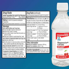 Quality Choice Magnesium Citrate cherry bottle highlights flavored laxative for occasional constipation relief