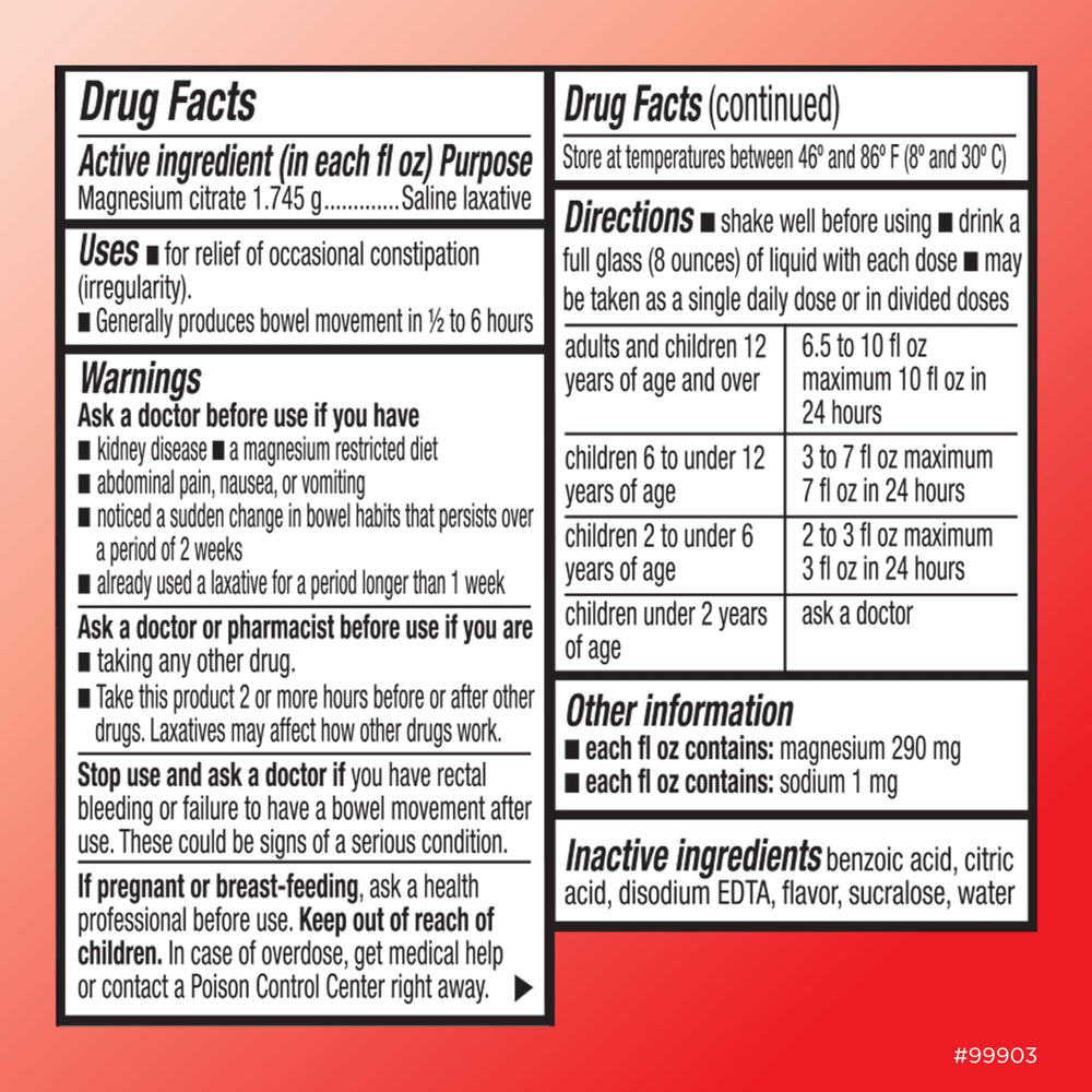 Quality Choice Magnesium Citrate dose-measurement view supports flexible dosing