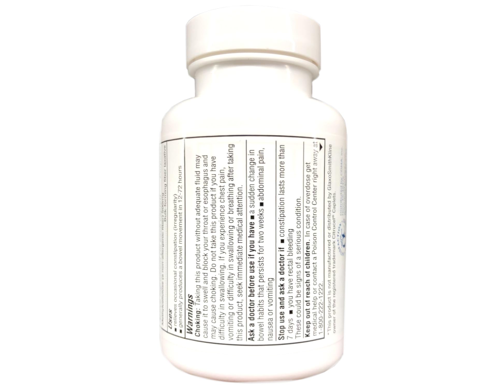 Quality Choice methylcellulose caplets visual-dose demonstrates easy daily use.