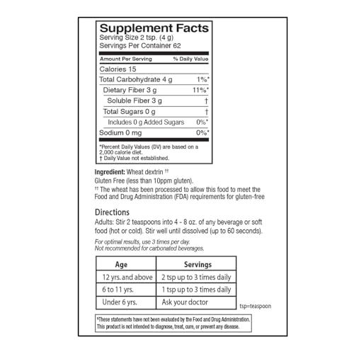 Quality Choice Non-Thickening Fiber dissolves smoothly in liquids