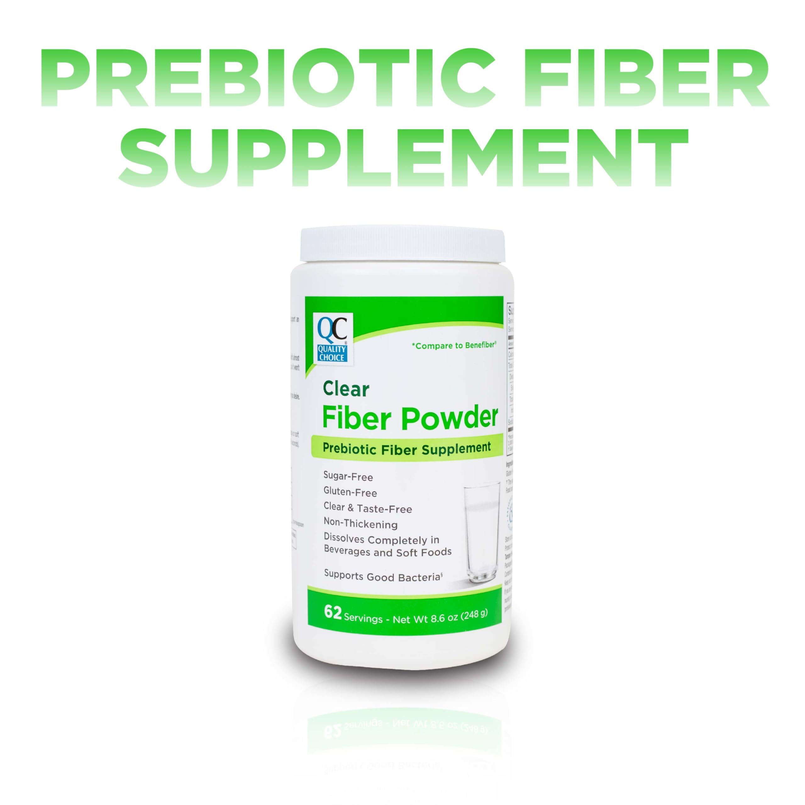 Quality Choice Prebiotic Fiber Supplement supports gut health