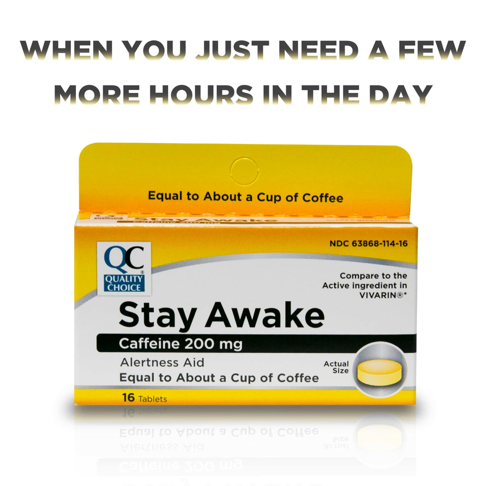 Stay Awake on desk during late-night study with Quality Choice