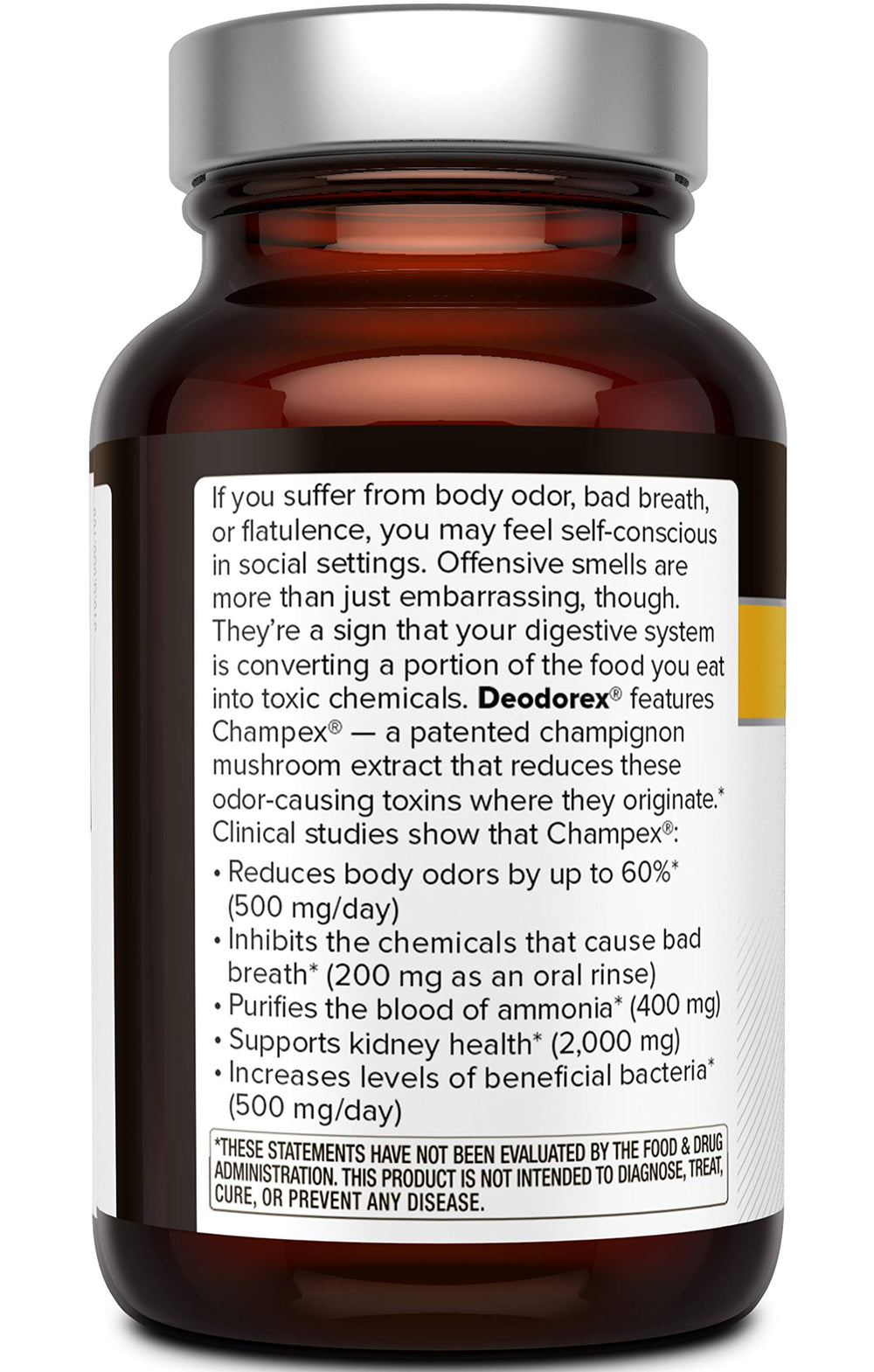 Quality of Life champignon extract close-up, illustrating the patented ingredient powering inside-out odor support.