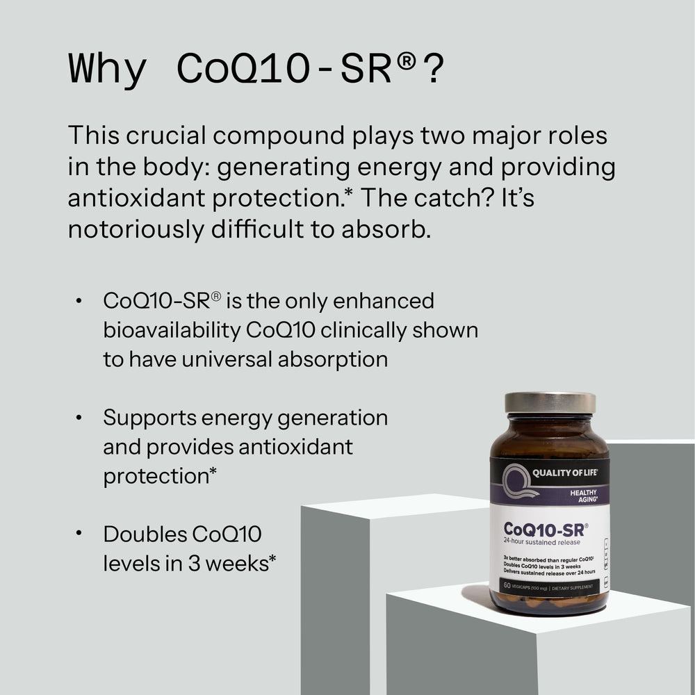 Quality of Life CoQ10-SR energy-immunity scene, suggesting daily well-being.