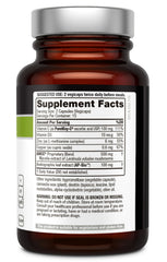 Closeup of Immuno Complex ingredients with AHCC, vitamins and minerals