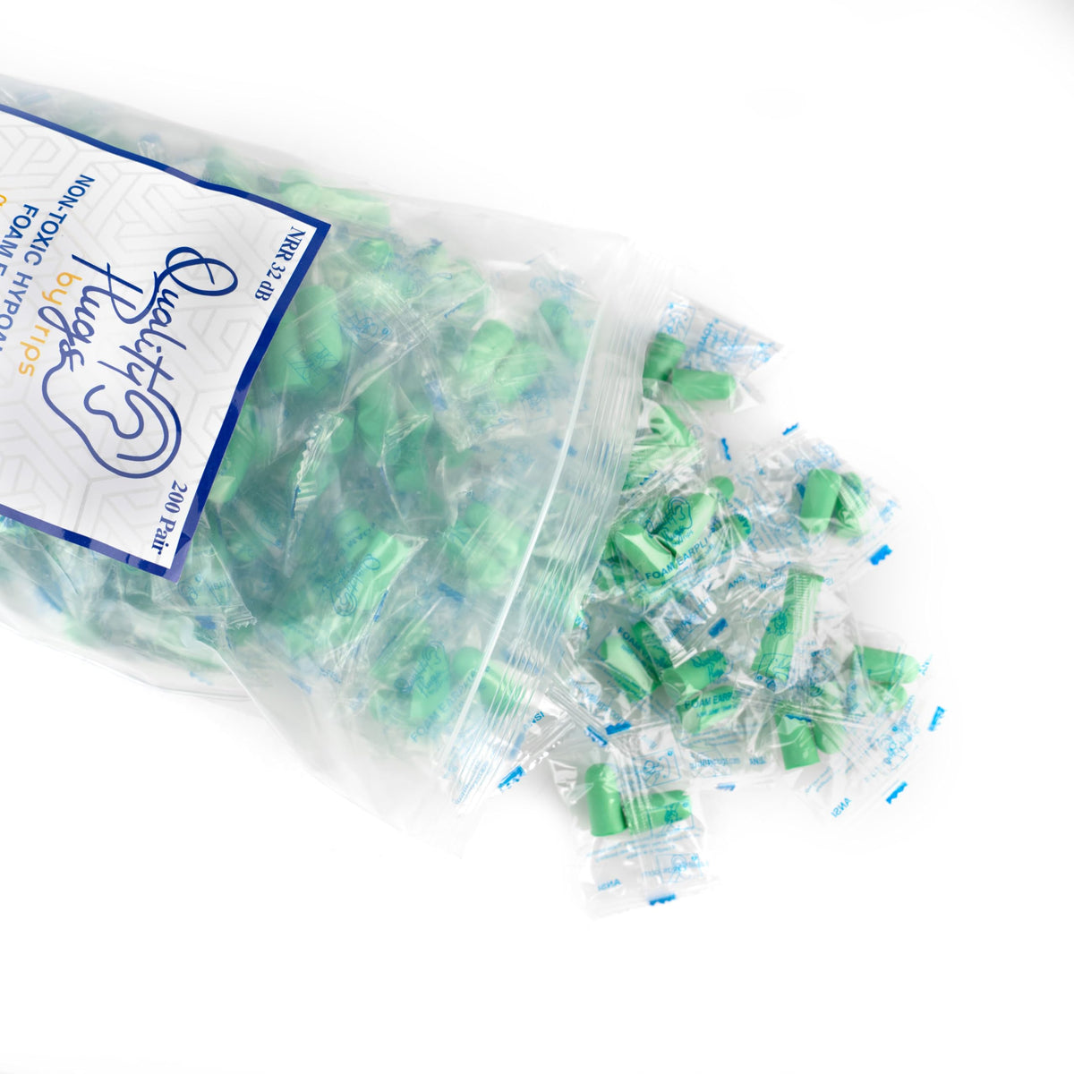 Quality Plugs by Rips foam earplugs packaging showing compact noise reduction for travel and daily use