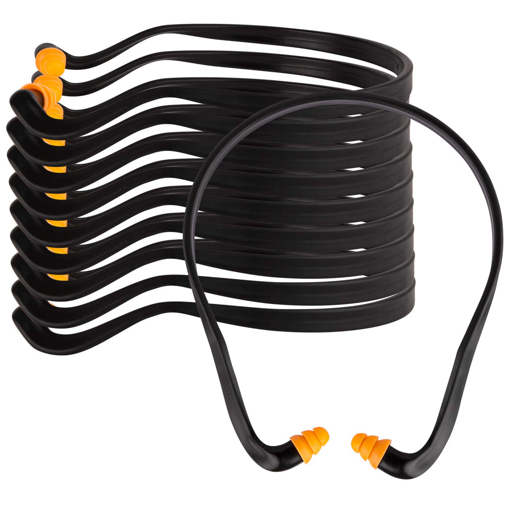 Quality Plugs by Rips 10-pair soft-banded ear plugs pack for easy use