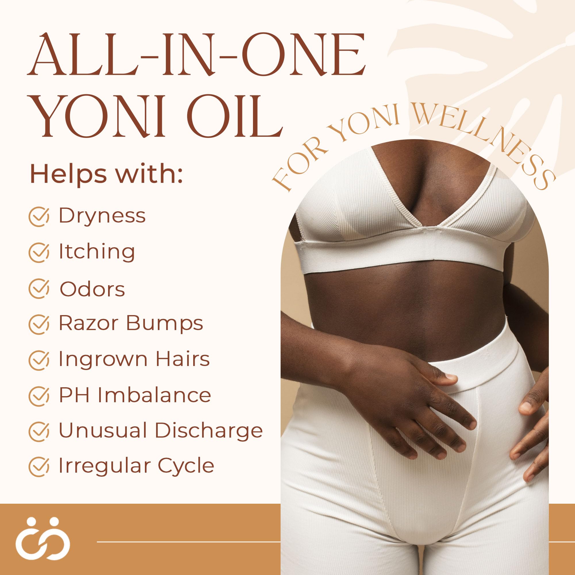 Quality Seamoss Yoni Oil application spot demonstrating external use.