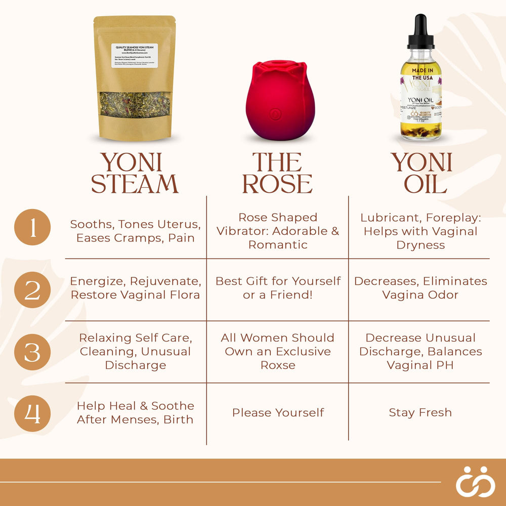 Quality Seamoss Yoni Oil night routine shot for nightly comfort.