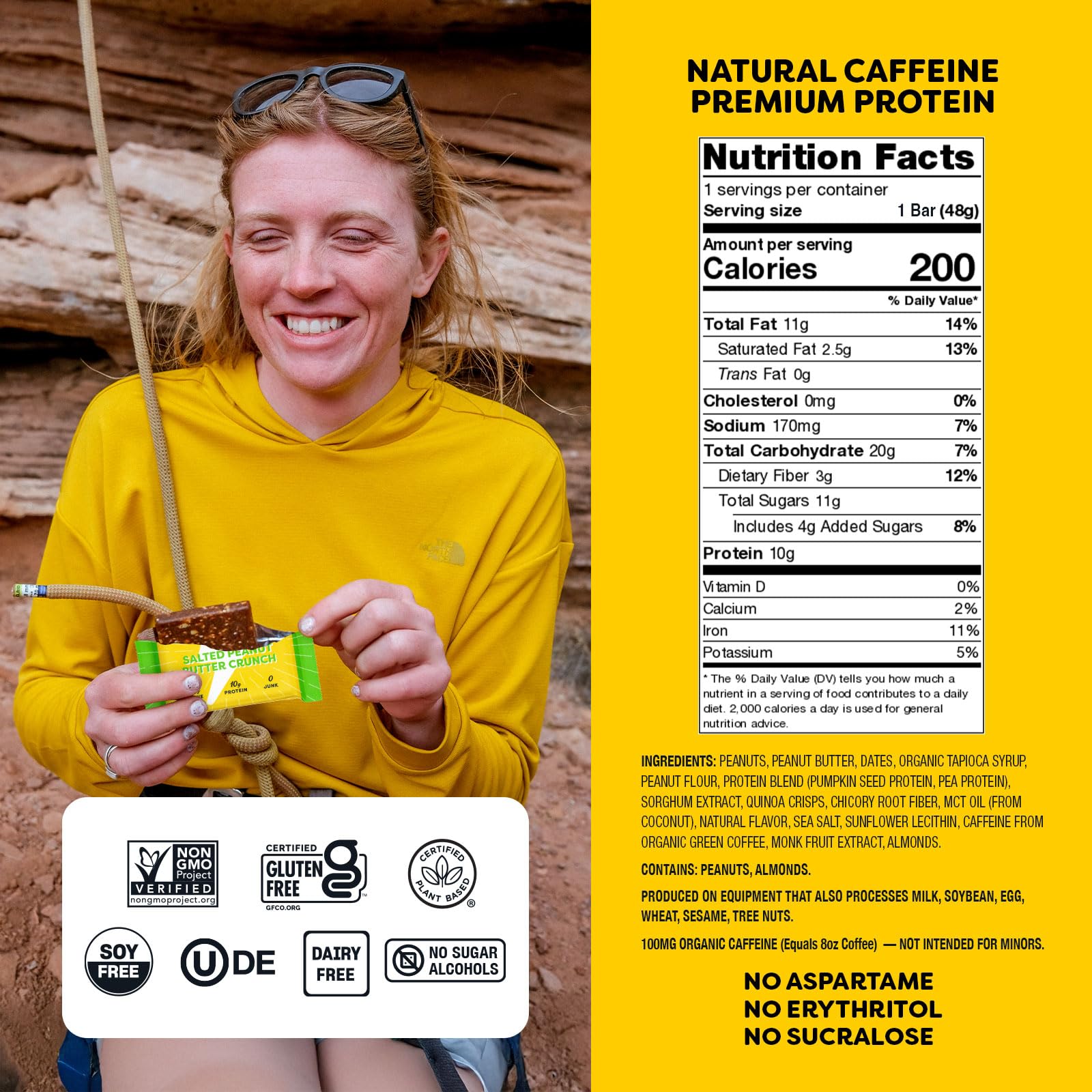 Quantum Energy Square bar in hand provides a protein-packed snack on the go.