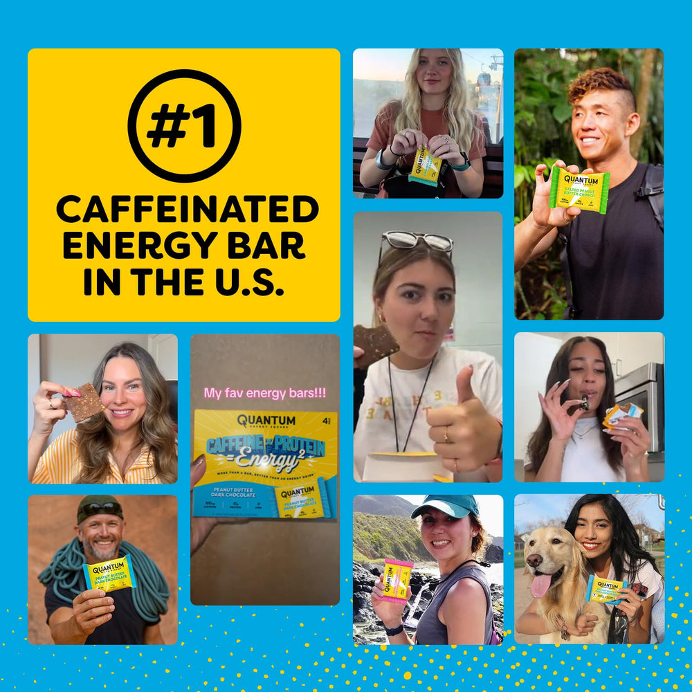 Quantum Energy Squares travel bag snack for on‑the‑go energy