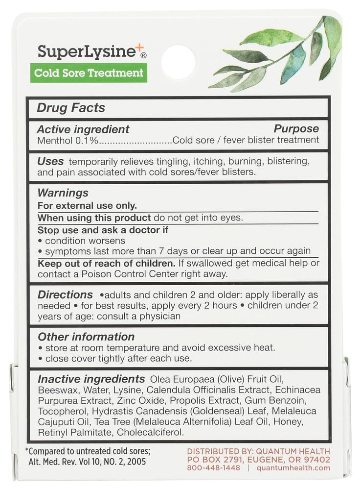 Quantum Health Super Lysine Cream being applied with a smooth, non-greasy finish.