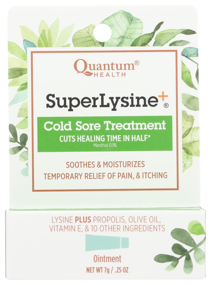 Quantum Health Super Lysine Cream bottle, compact and easy to apply for daily skincare.