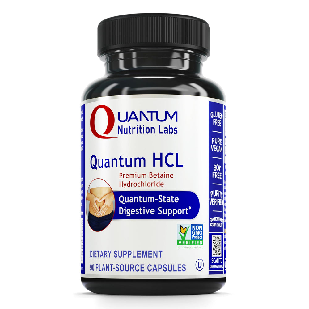 Quantum Nutrition Betaine HCL bottle front view for digestive support