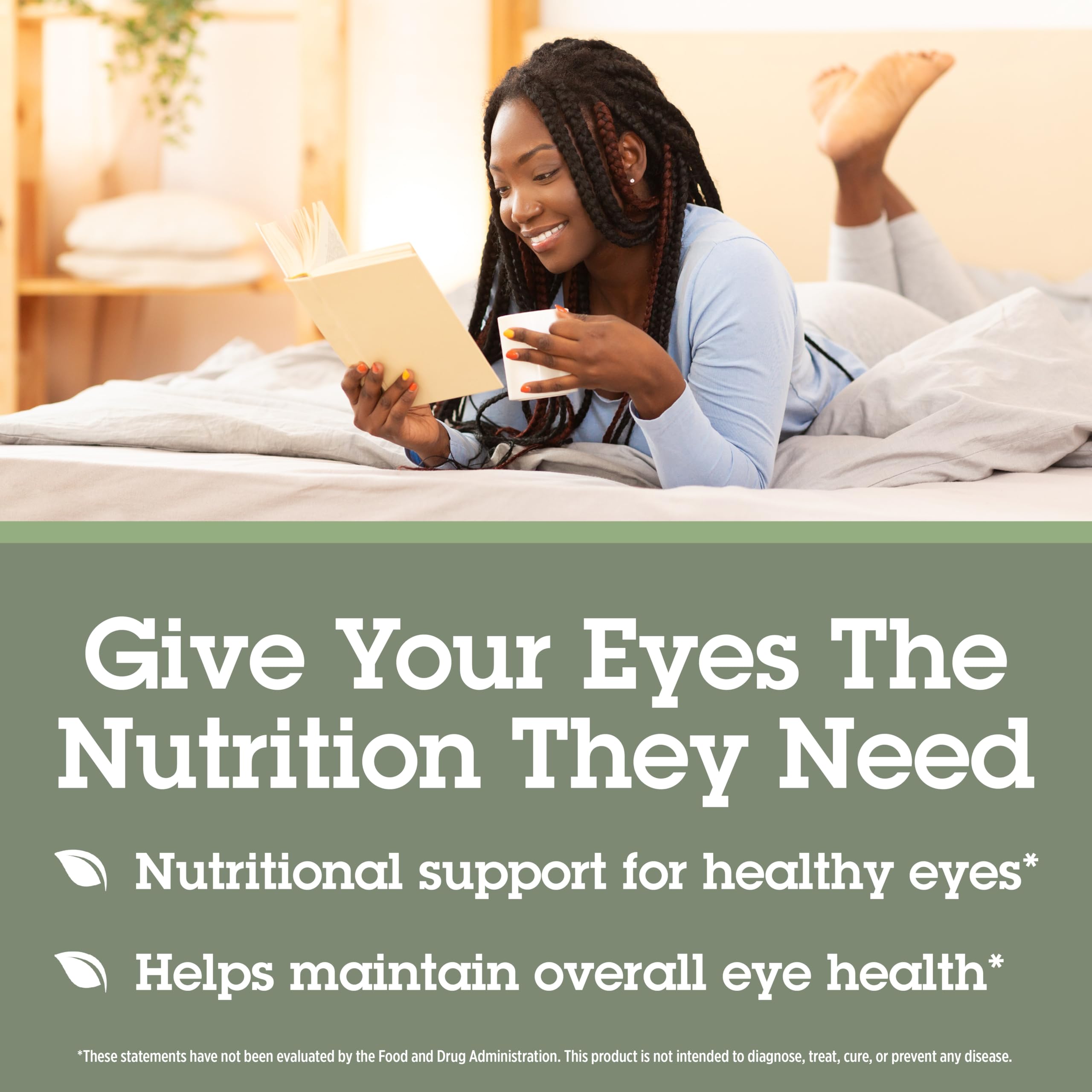 See Lutein+ label close-up shows 5:1 lutein to zeaxanthin ratio.