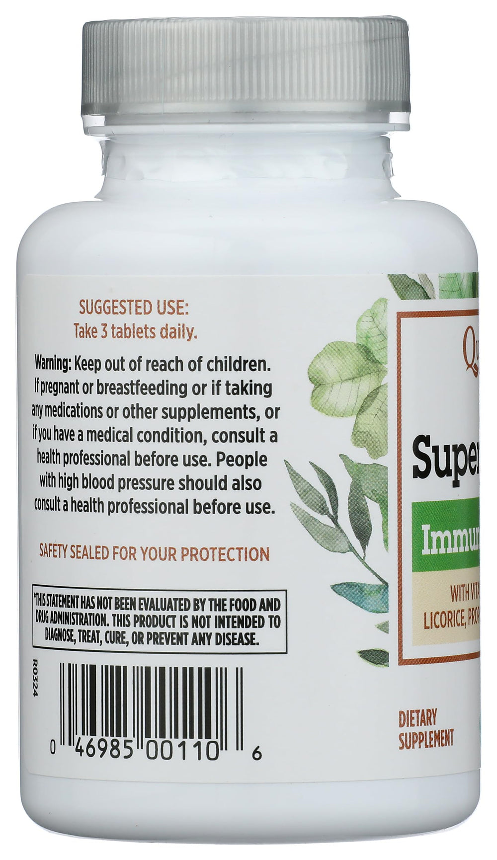 Quantum Super Lysine Tablet dosage view, simple daily routine.