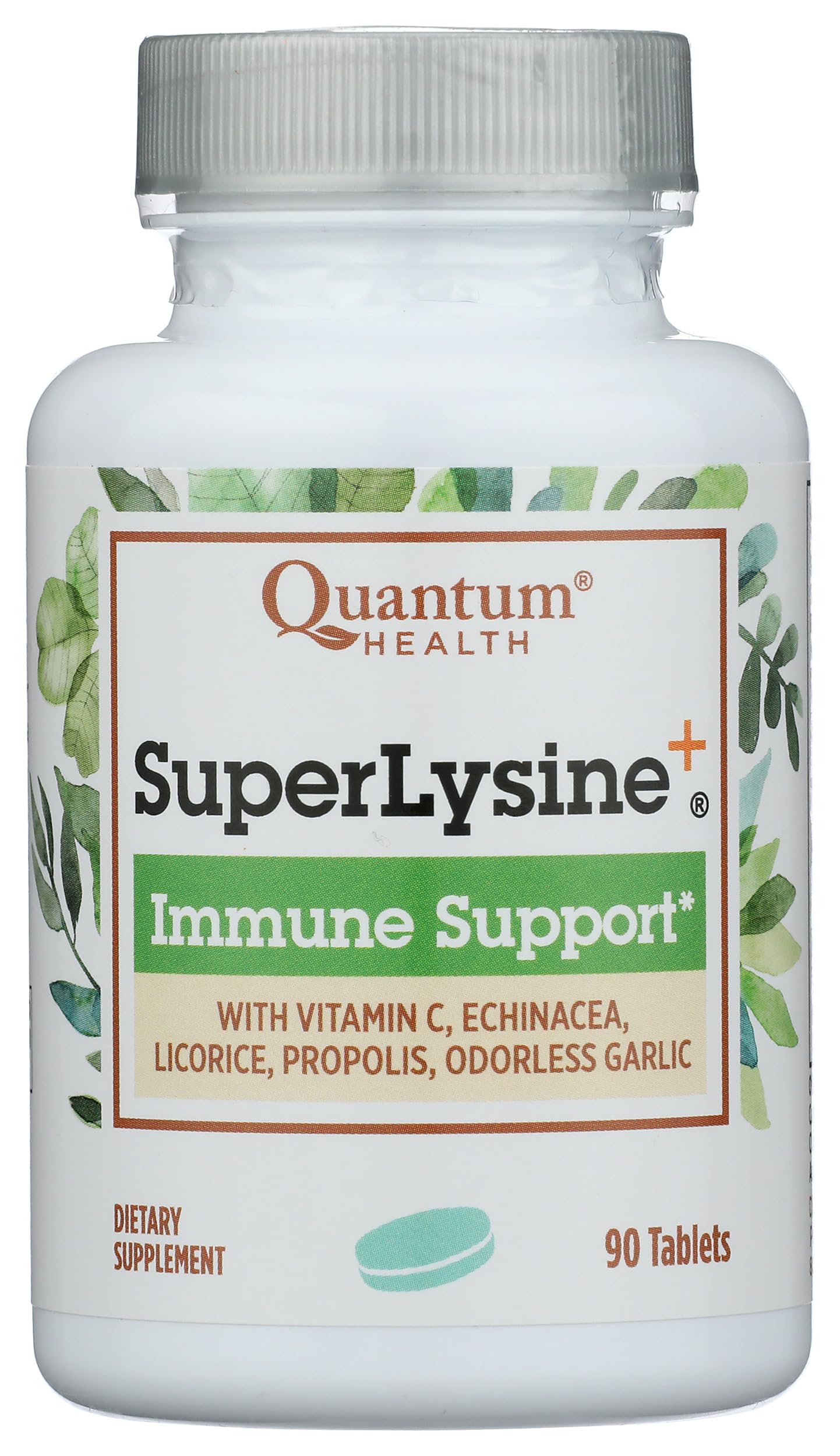 Quantum Super Lysine Tablet front view, daily supplement for easy use.