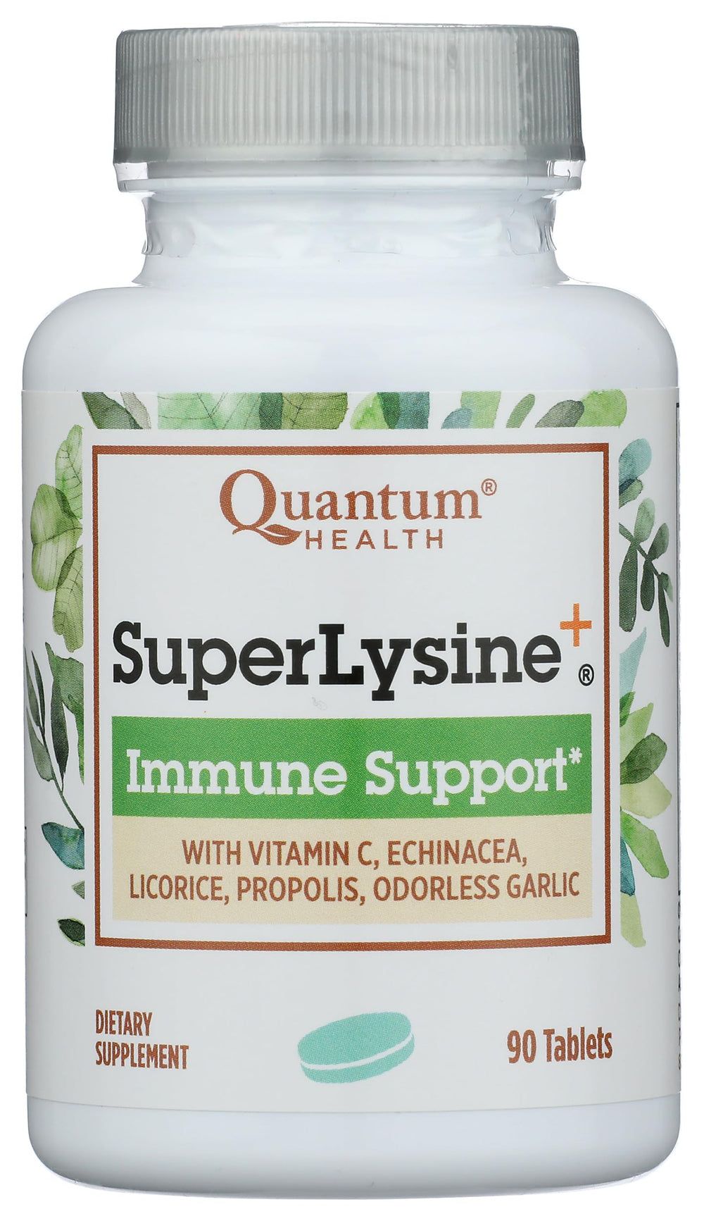 Quantum Super Lysine Tablet front view, daily supplement for easy use.