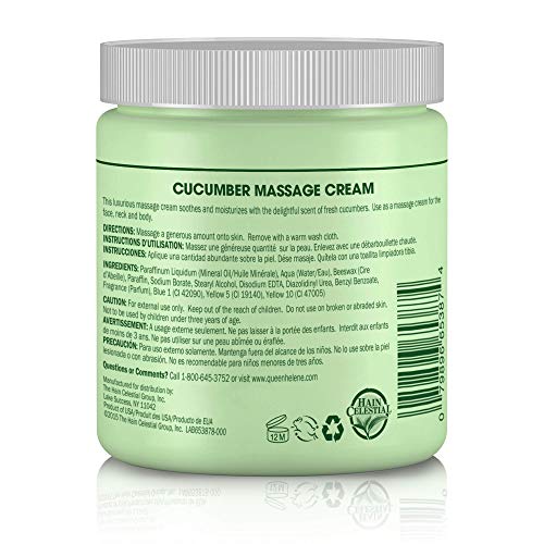 Soft, silky texture enhances Queen Helene massages with cucumber freshness.
