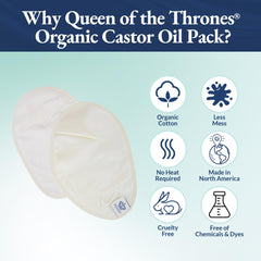 QUEEN OF THE THRONES Castor Oil Pack large strap attachment securing bra straps easily.