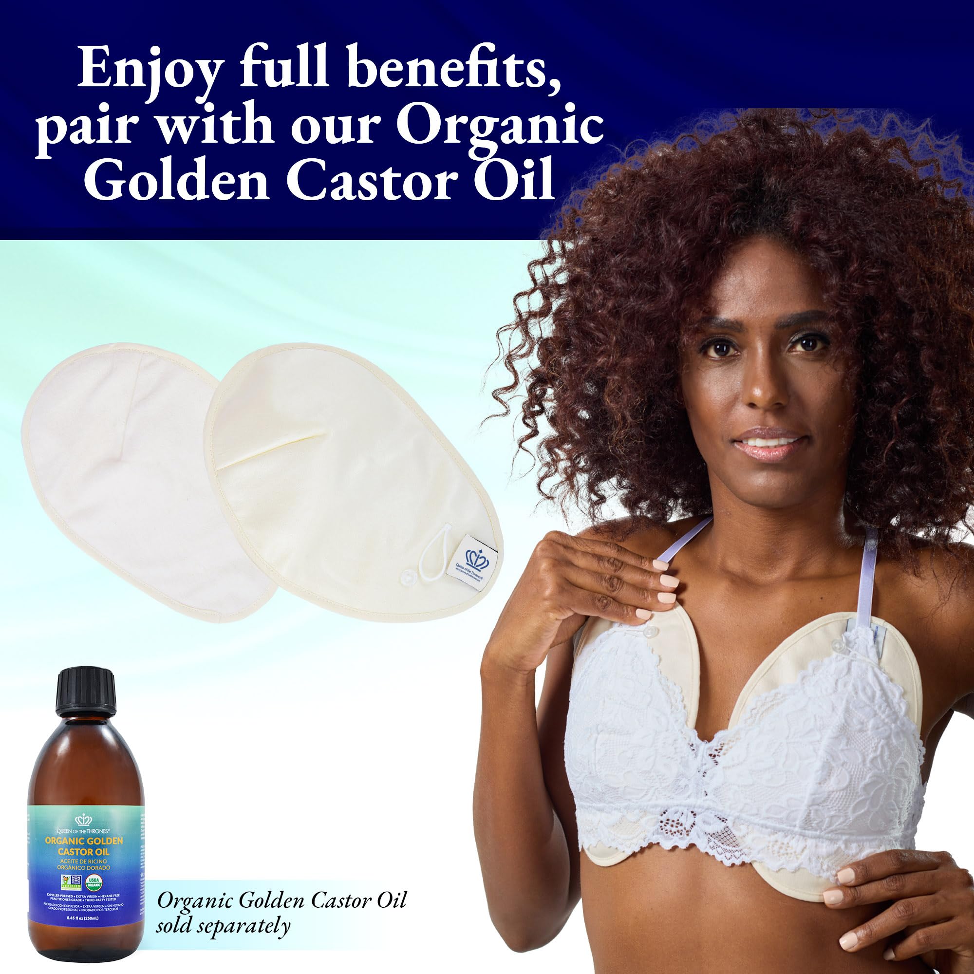 QUEEN OF THE THRONES Castor Oil Pack care and reuse supports sustainability.