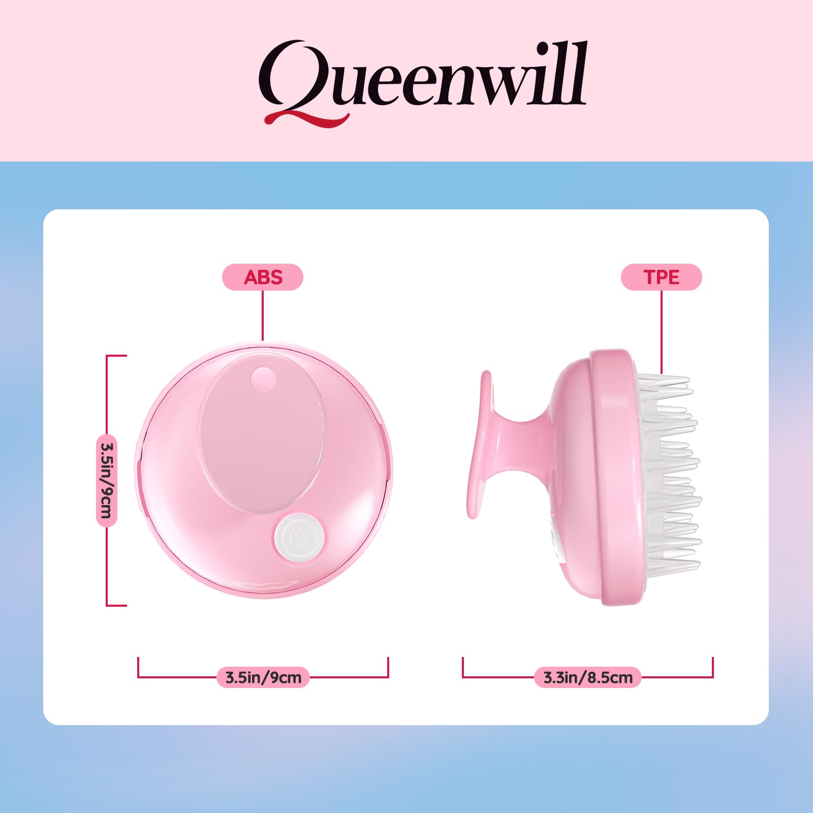 Queenwill electric scalp massager at home, showing relaxation and stress-relief usage.
