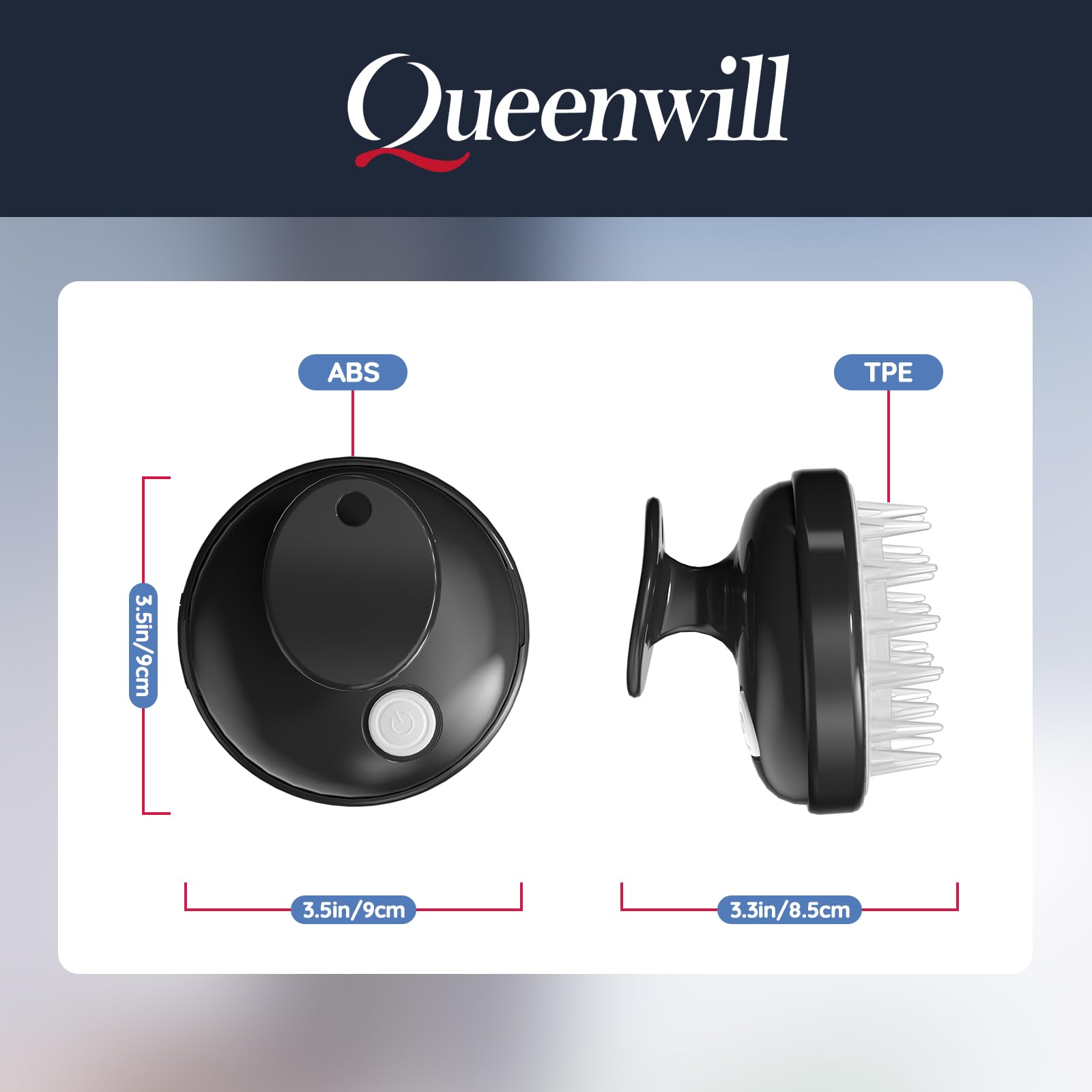 Queenwill Hair Massager battery compartment close-up