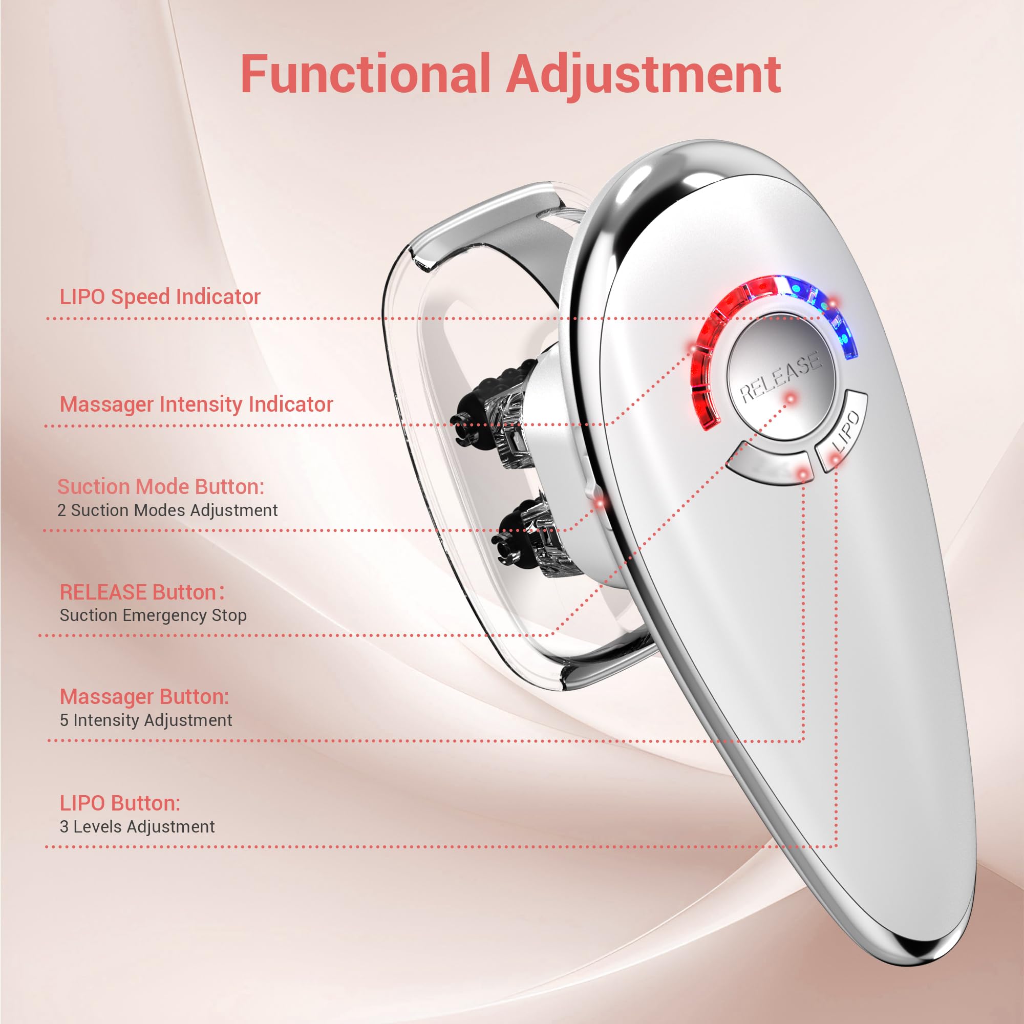 Queleay cordless design enables unrestricted movement during treatment.