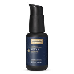 Quicksilver Lipocalm bottle label highlights calming liposomal GABA blend for restful nights.