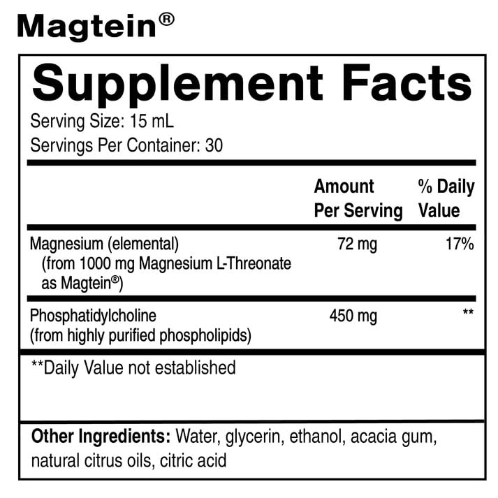 Quicksilver Magtein drops being measured for daytime focus and sleep prep