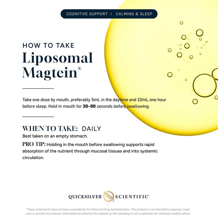 Close-up of Liposomal Magtein vial emphasizing bioavailable delivery