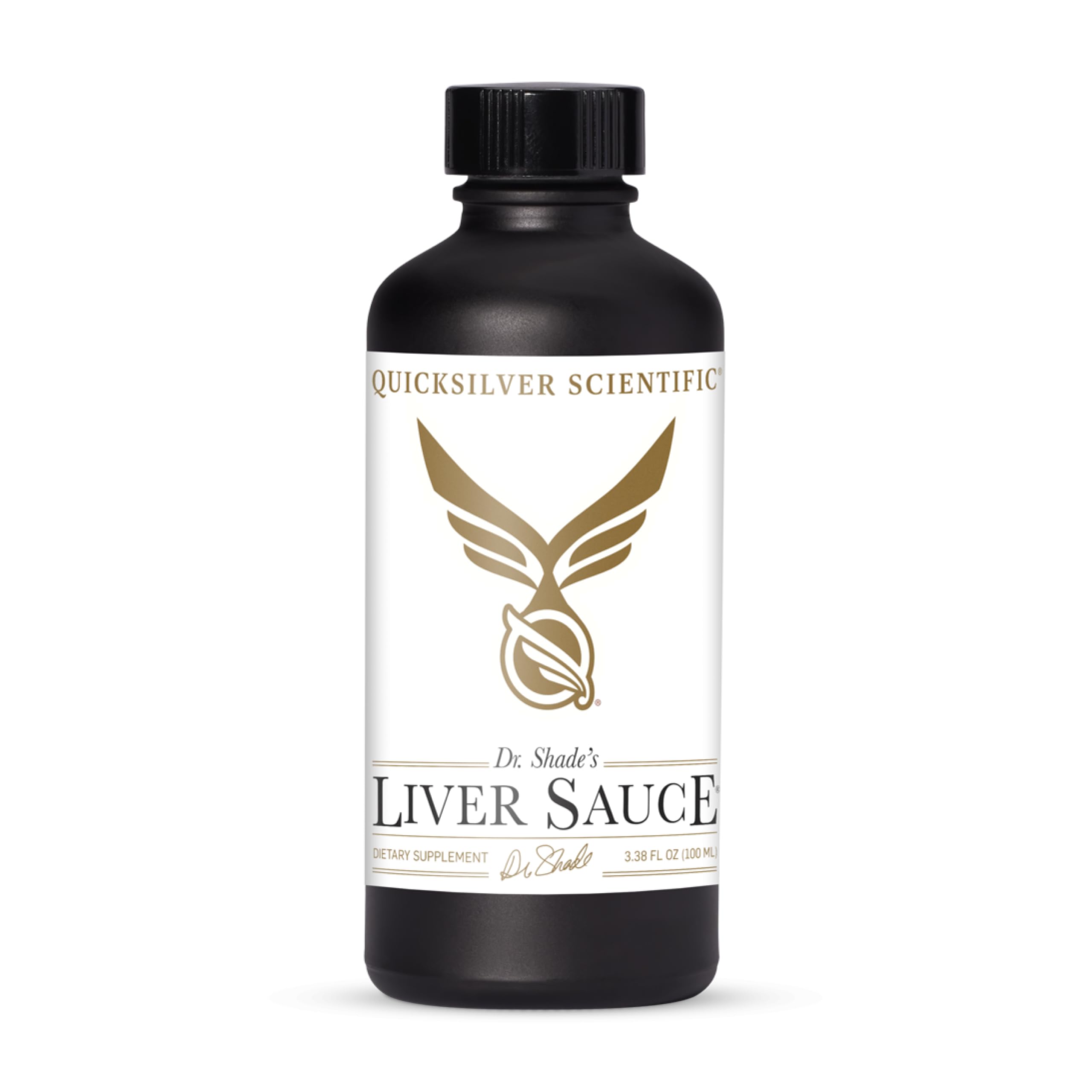Quicksilver Liver Sauce bottle showing liposomal delivery for enhanced absorption.