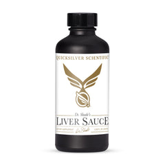 Quicksilver Liver Sauce bottle showing liposomal delivery for enhanced absorption.