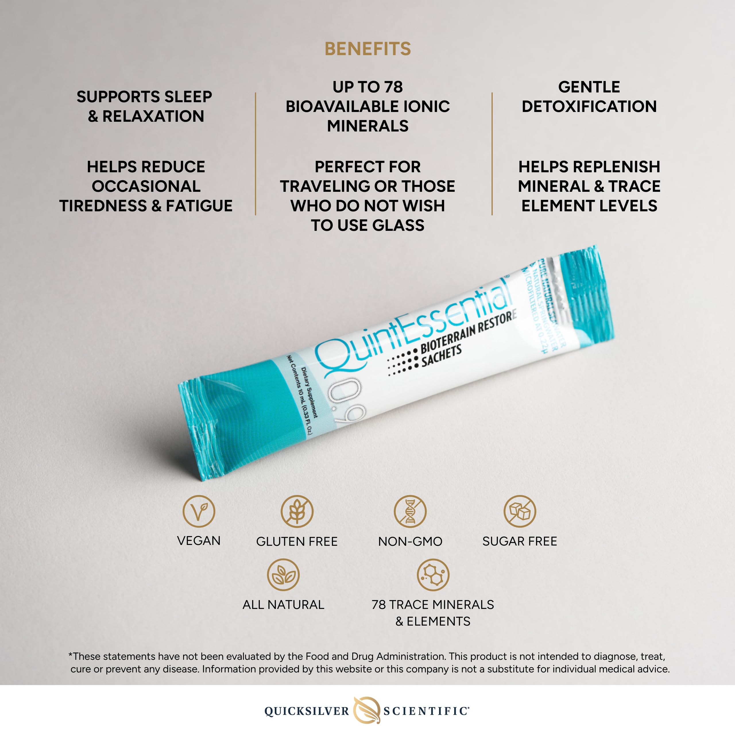 Quicksilver Quintessential alpine spring water dilution adds natural mineral intake