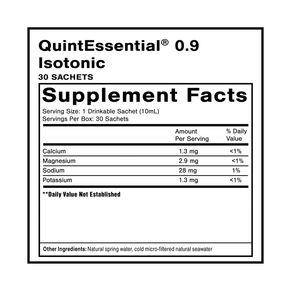 Quicksilver Quintessential sachet pack designed for travel hydration and mineral balance