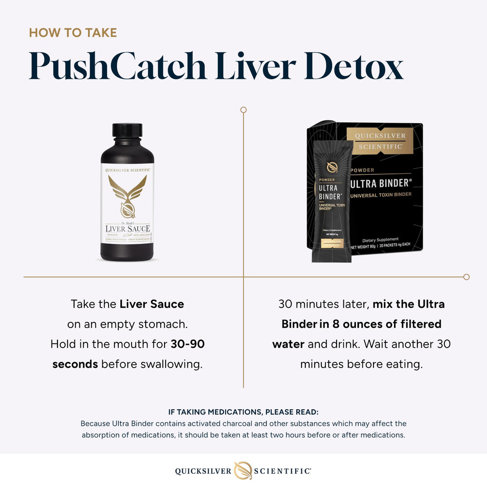 Quicksilver Scientific detox lifestyle shot illustrating a simple routine.