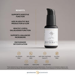 Quicksilver Scientific Dr. Shade's Bitters No. 9 glass drops reveal fast-acting delivery for digestion support