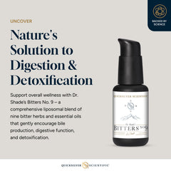Quicksilver Scientific Dr. Shade's Bitters No. 9 showcases milk thistle and burdock for liver support