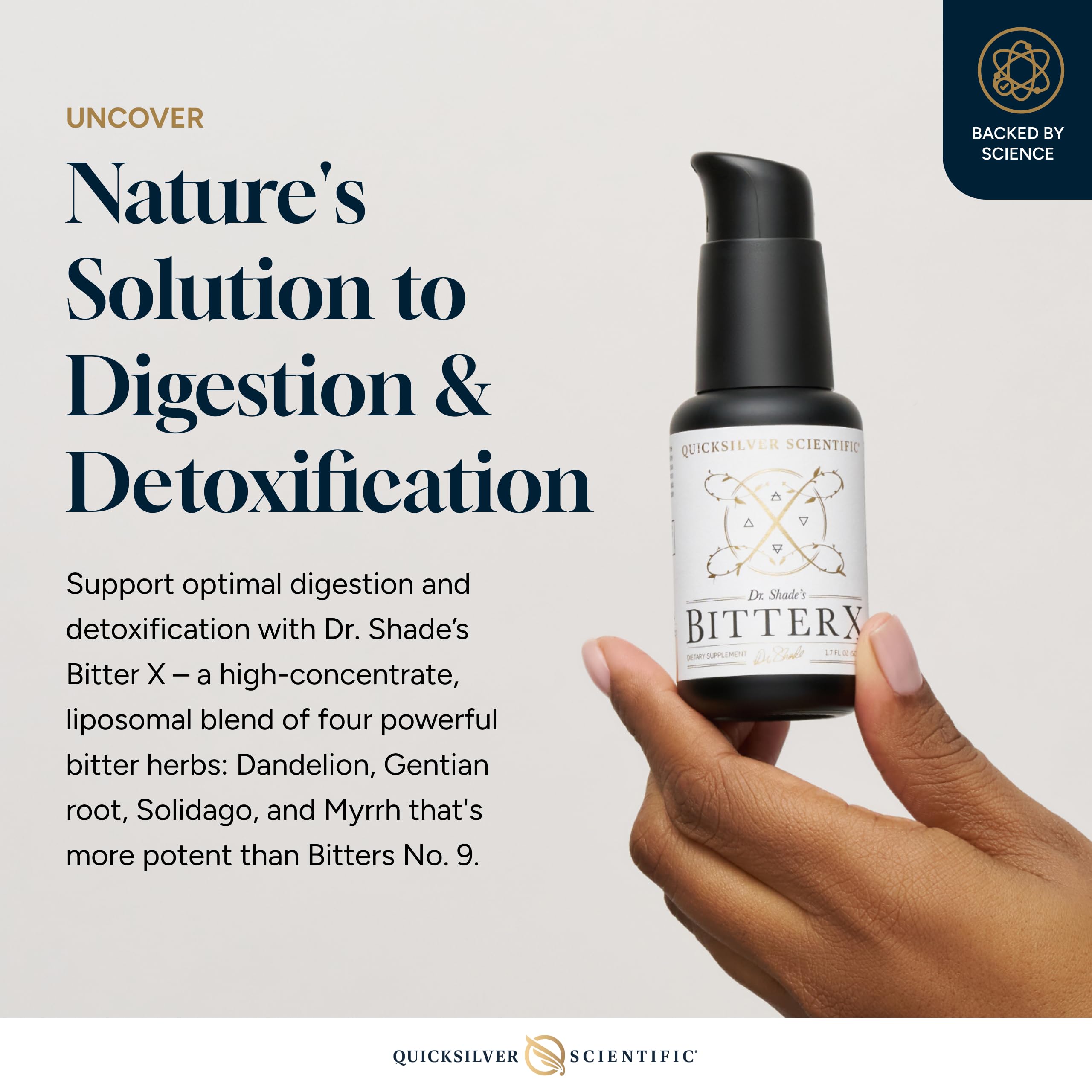 BitterX liposomal formula begins absorption in the mouth for rapid digestive support