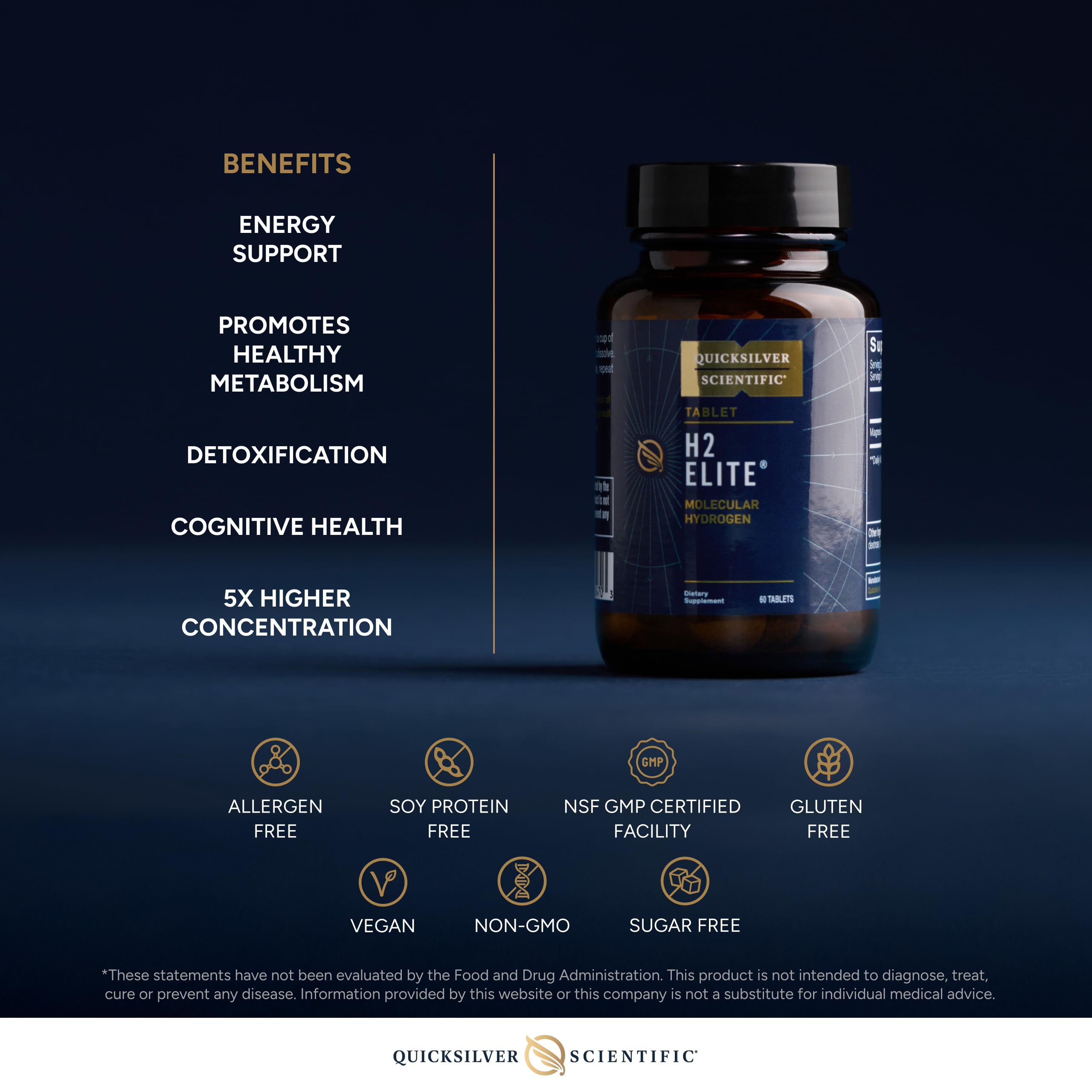 Quicksilver Scientific H2 Elite packaging closeup highlights open-container convenience.