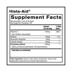 Quicksilver Scientific Hista-Aid liquid drops image, rich in flavonoids for support.